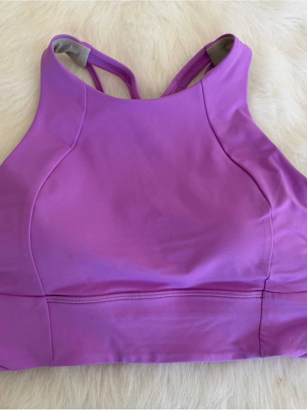 Lululemon Energy High-Neck Longline Tough Sports Bra- Bright Purple